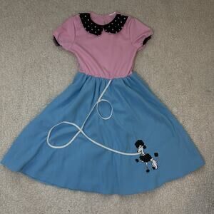 California Costume 50'S Sock Hop Poodle Dress Skirt Girls Halloween Pink Blue